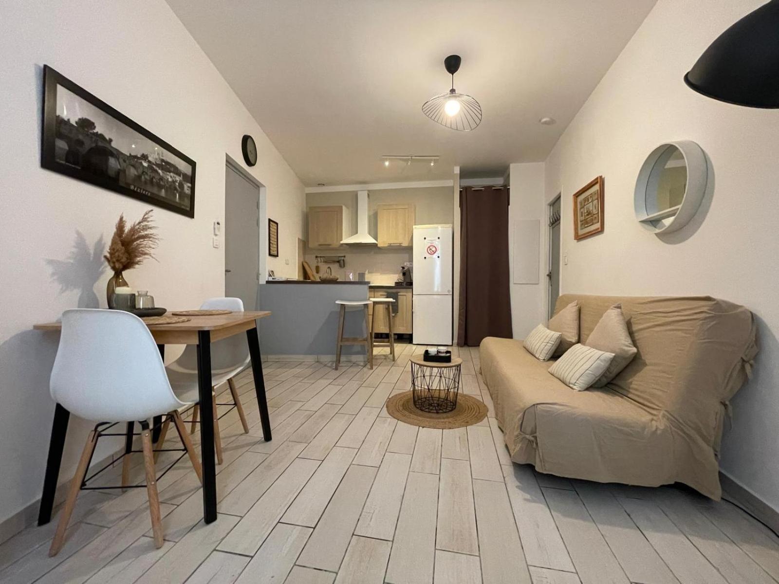 Joli Appartement Hypercentre T2, Classe Meuble De Tourisme 3 Avec Parking Gratuit Béziers Kültér fotó